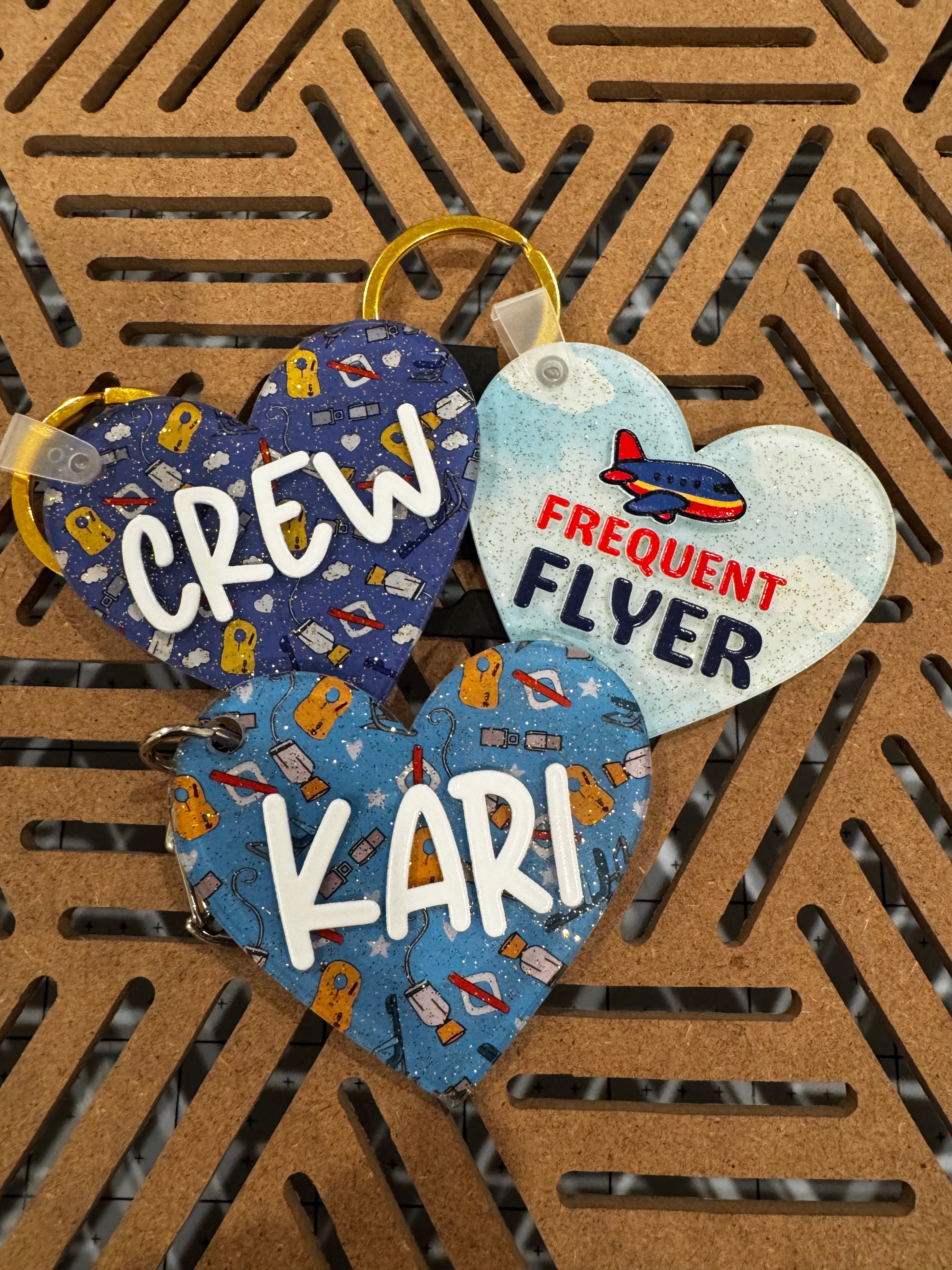 Aviation Heart Keychain