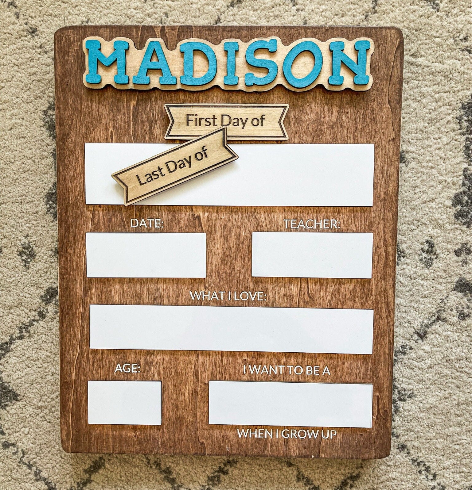 Custom First Day of School Sign